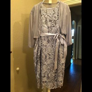 Beautiful gray wedding formal dress with bolero